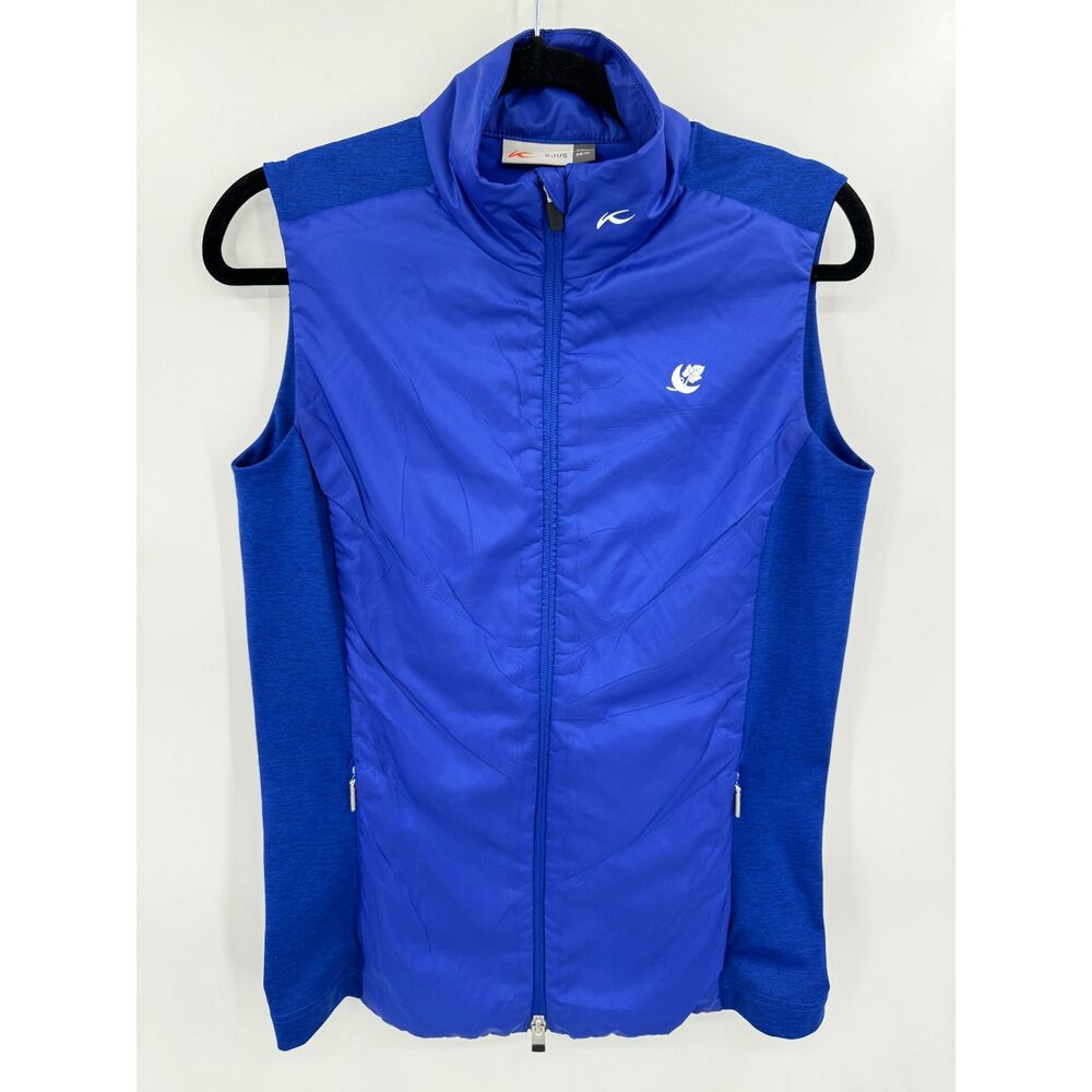 KJUS Blue Radiation Full Zip Golf Vest Mayacama GC Size M Medium (38 EUR)